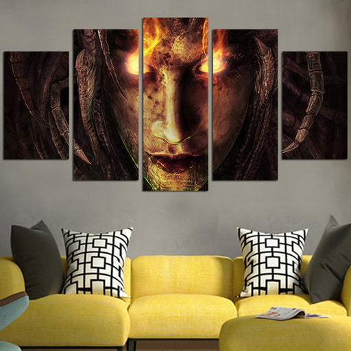 StarCraft Evil Face Wall Art Canvas