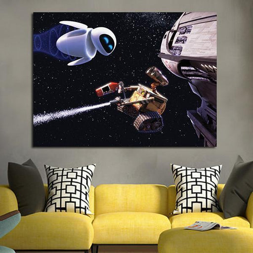 1 Panel WALL-E & EVE Fly Wall Art Canvas
