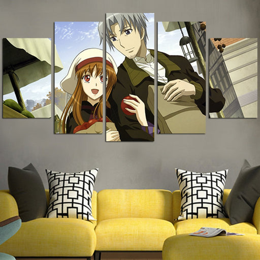 Spice And Wolf Holo And Lawrence Wall Art Canvas