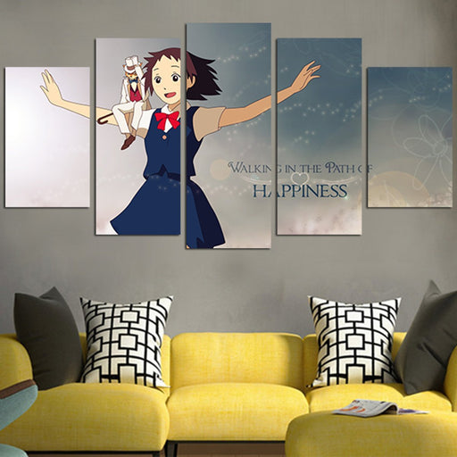 Girl Of The Cat Returns Wall Art Canvas
