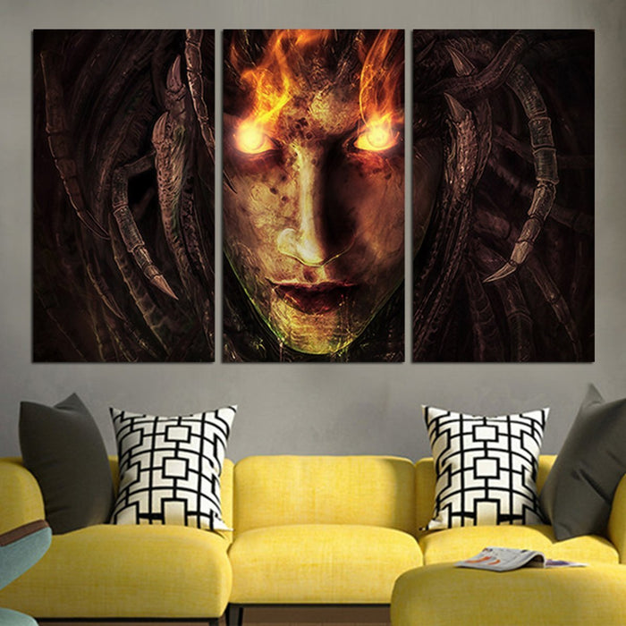 StarCraft Evil Face Wall Art Canvas