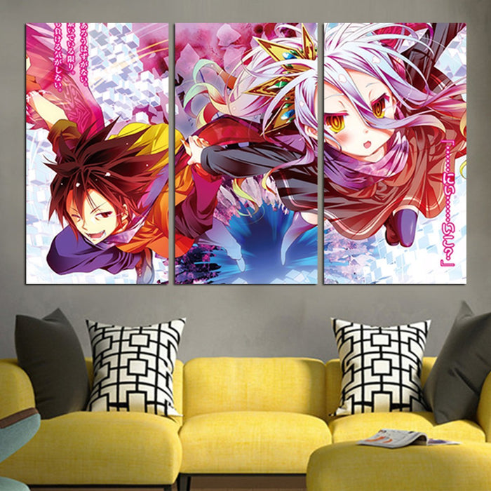 No Game And No Life Shiro And Sora Wall Art Canvas