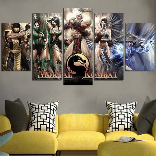 Mortal Kombat Team Wall Art Canvas