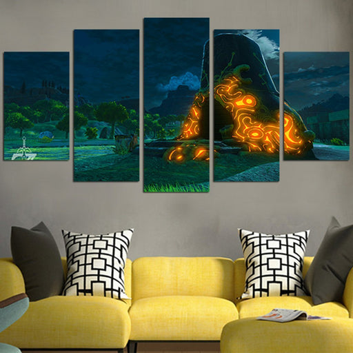The Legend Of Zelda Breath Of The Wild At Night Wall Art Canvas