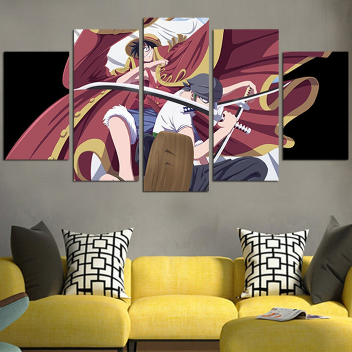 Luffy And Zoro One Piece Wall Art Canvas