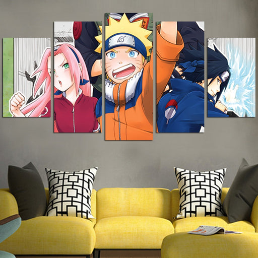 Young Naruto And Friends Wall Art Canvas