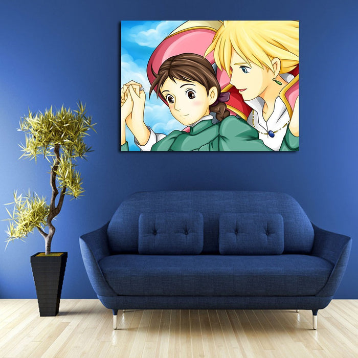 Howl's Moving Castle  Howl With Sophie Wall Art Canvas