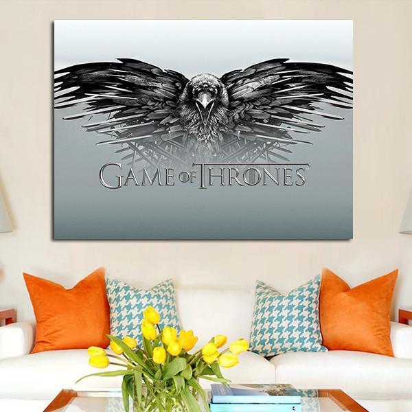 1 Panel Game Of Thrones Bird Crow Wall Art Canvas