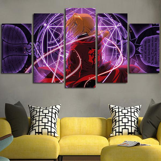 Fullmetal Alchemist Edward Elric And Lighting Wall Art Canvas