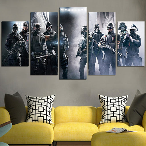 The GSG 9 Team Members In New Tom Clancy‰۪s Rainbow Six Siege Wall Art Canvas