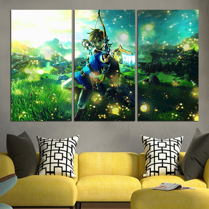The Legend Of Zelda Link With A Bow Wall Art Canvas