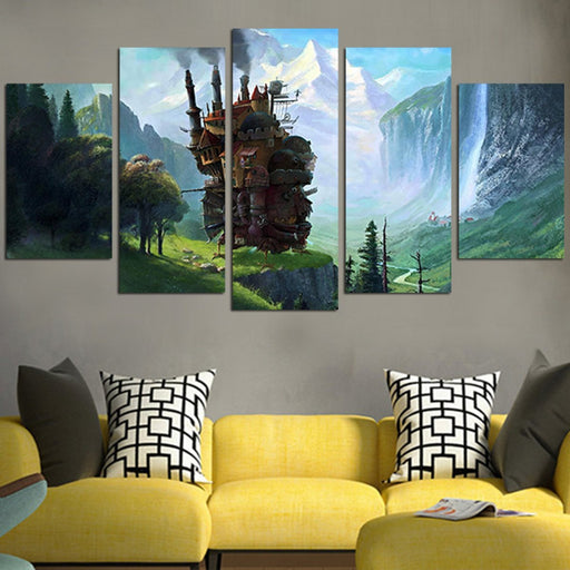 Howl's Moving Castle  Howl Next To The Waterfall Wall Art Canvas