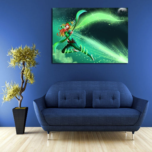Dota 2 Windranger And Her Bow Wall Art Canvas