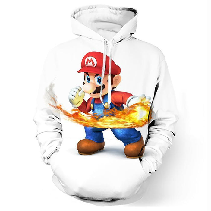 Super Mario With Fireball Shirts