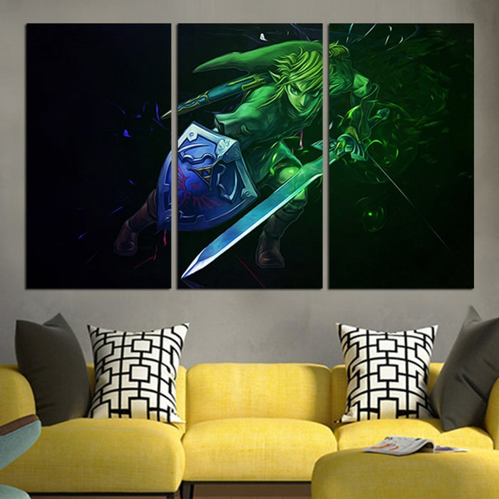 The Legend Of Zelda Link's Sword & Shield Wall Art Canvas