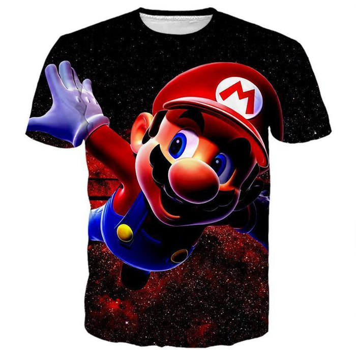 Super Mario Flying In Galaxy Shirts