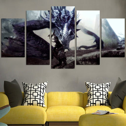 The Elder Scrolls Dragon Wall Art Canvas