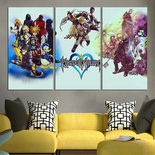 Logo Of Anime Kingdom Hearts Wall Art Canvas