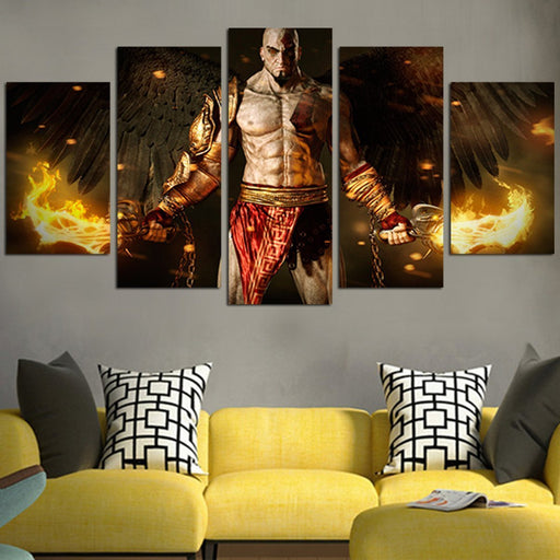 God Of War Kratos Fly Wall Art Canvas