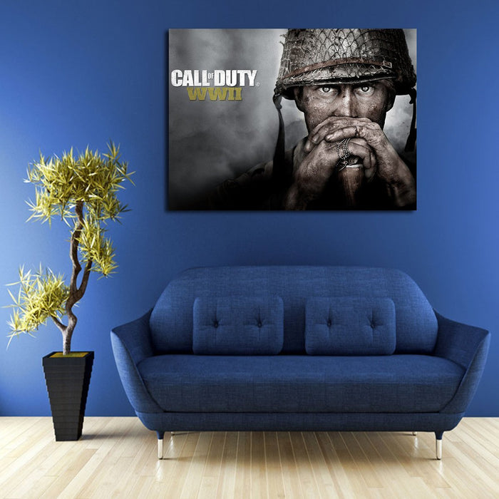 Call Of Duty WW2 A Soldier Wall Art Canvas