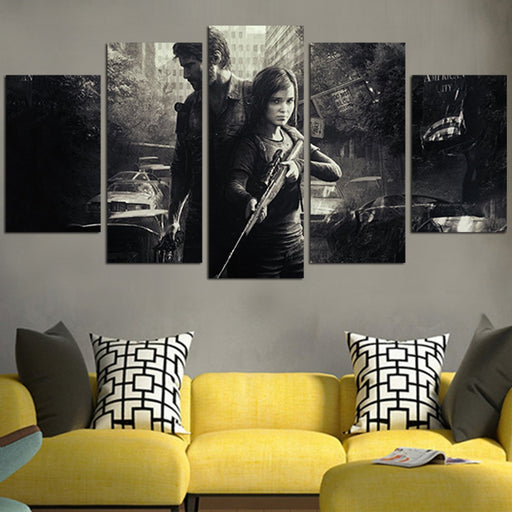 The Last of Us Ellie And Joel Fight Together Wall Art Canvas