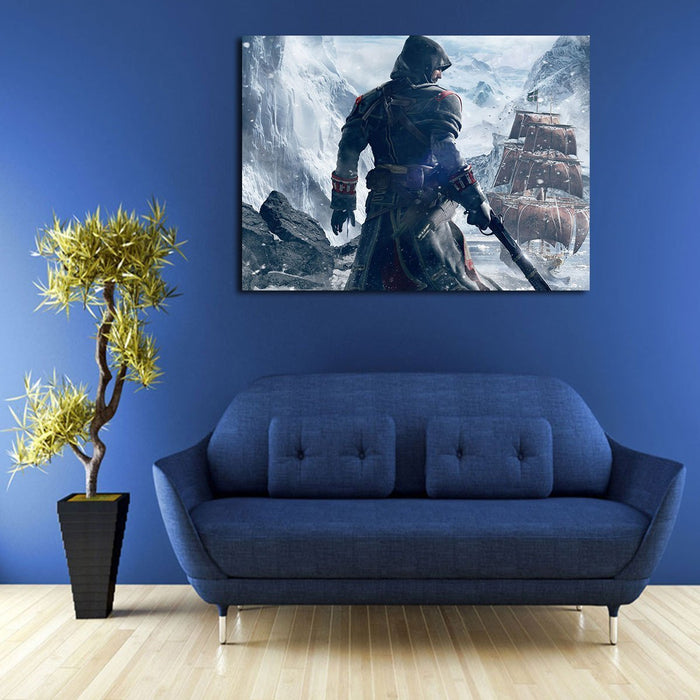 Ezio Auditore And Boat Wall Art Canvas