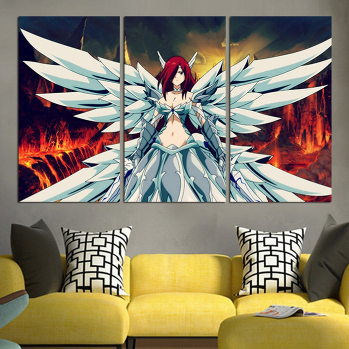 Fairy Tail Erza Scarlet Soldier Wall Art Canvas