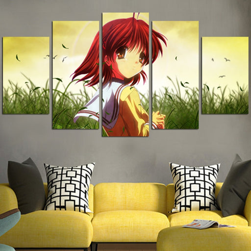 Nagisa With Sunset Clannad Wall Art Canvas