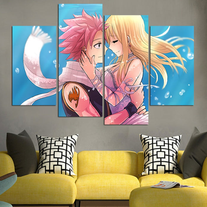 Fairy Tail Kissing Wall Art Canvas