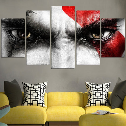 God Of War Kratos Face Wall Art Canvas