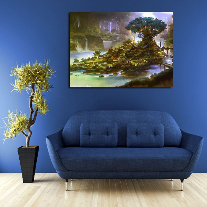 Artwork Of Payer Housing From Final Fantasy XIV Wall Art Canvas