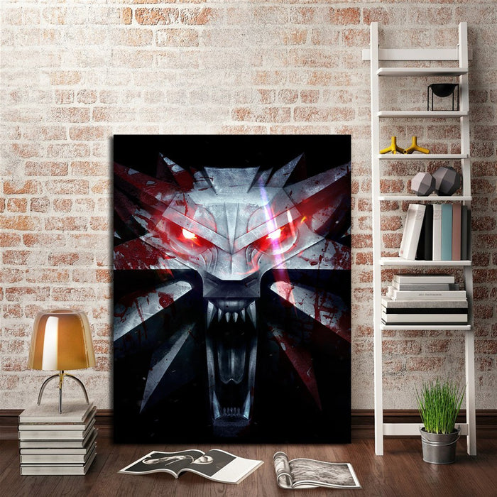 Symbol Of The Witcher 3 Wild Hunt Wall Art Canvas