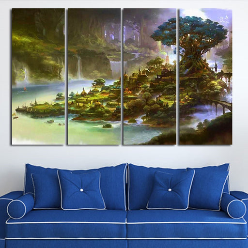 Artwork Of Payer Housing From Final Fantasy XIV Wall Art Canvas