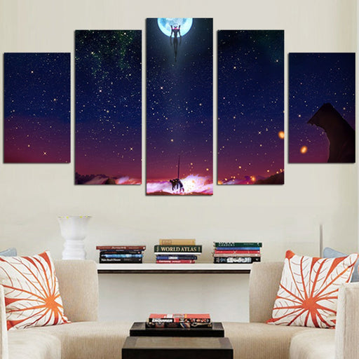 Neon Genesis Evangellion Under The Moon Wall Art Canvas