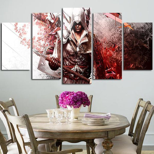 5 Panel Assassin's Creed Posters Wall Art Canvas