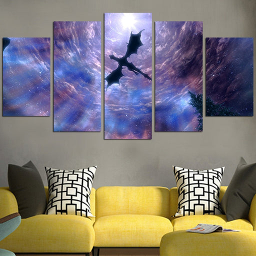 Flying With Dragons Wall Art Canvas