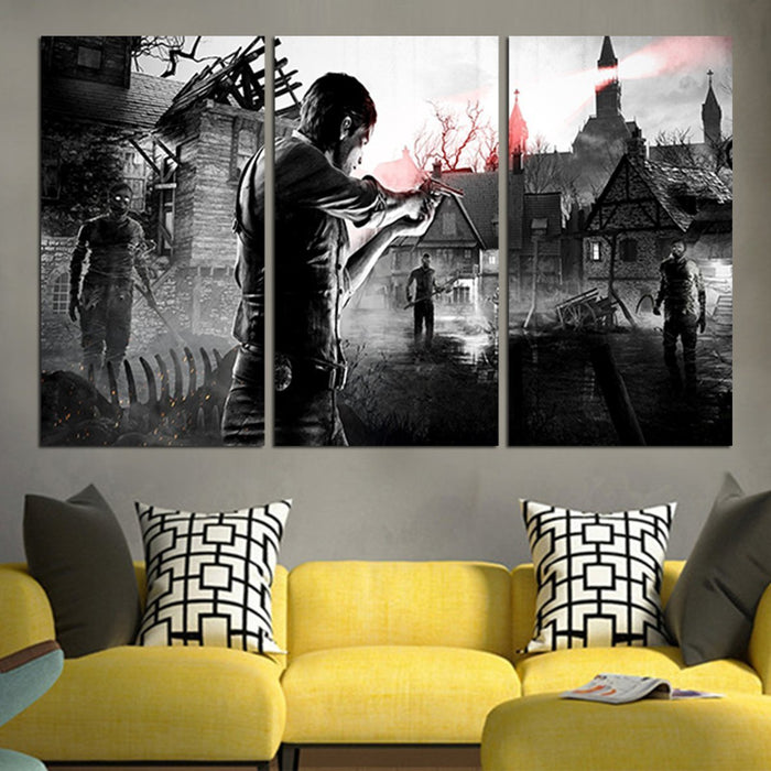 The Evil Within Survival Horror Action Fighting Wall Art Canvas