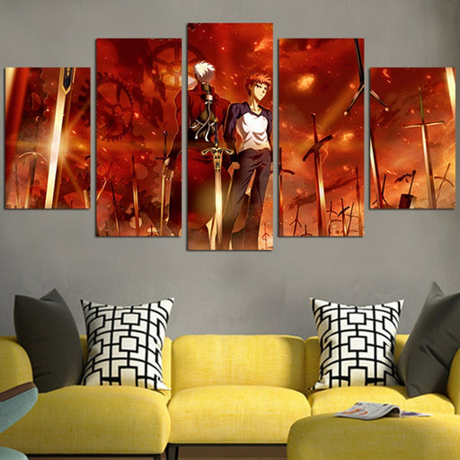 Fate Stay Night Shirou And Archer Wall Art Canvas