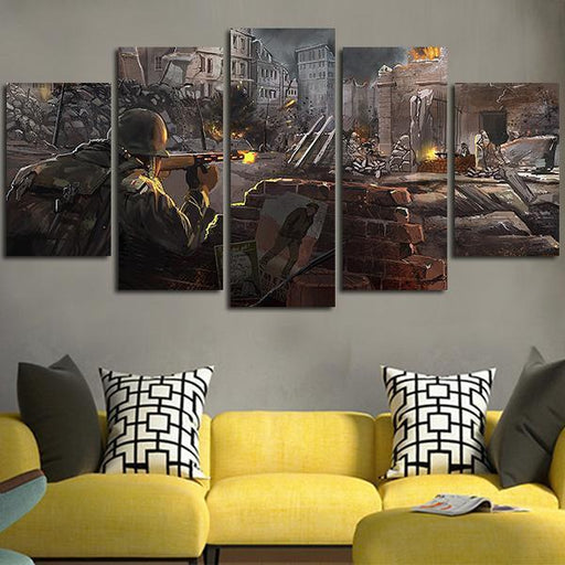 Call Of Duty Background Wall Art Canvas