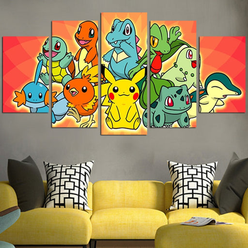 Pikachu And Anothers Pokemon Wall Art Canvas