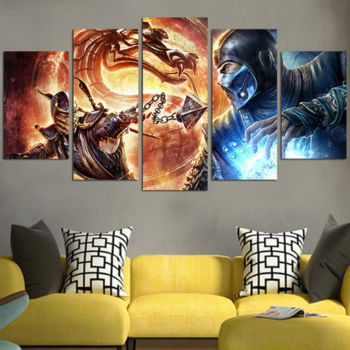 Mortal Kombat Scorpion And Sub Zero Wall Art Canvas
