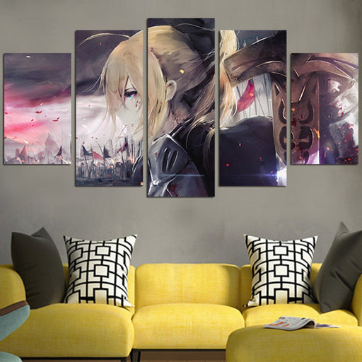 Fate Stay Night Saber Alone Wall Art Canvas