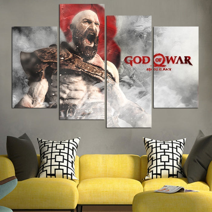 God Of War Kratos Wall Art Canvas