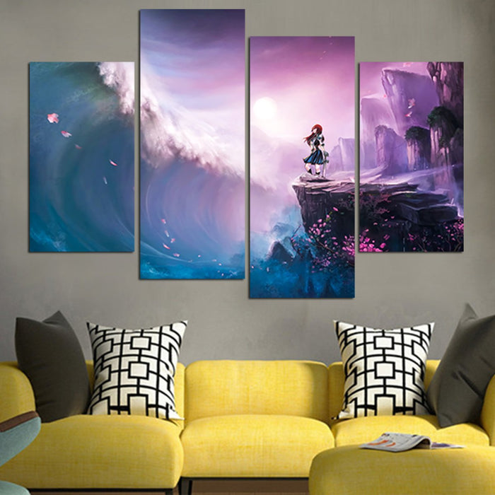 Fairy Tail Erza Scarlet Wall Art Canvas