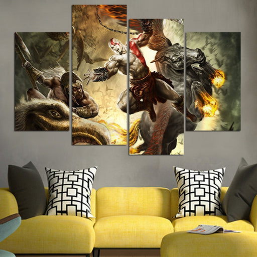 God Of War 2 Kratos Wall Art Canvas