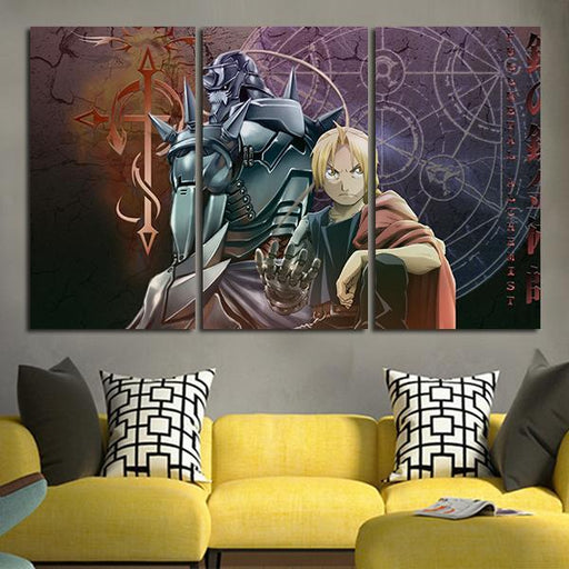 Fullmetal Alchemist Edward Elric And Alphonse Elric Wall Art Canvas