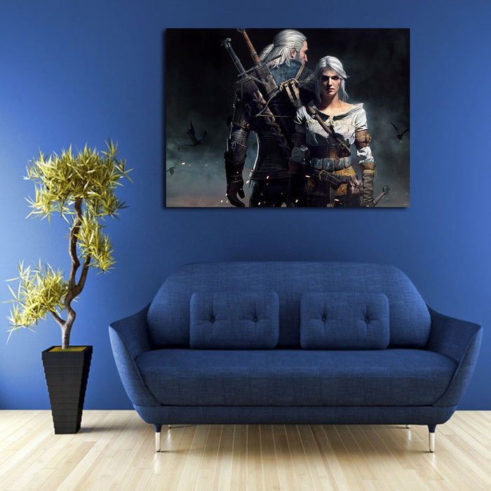 Geralt And Ciri The Witcher Wall Art Canvas