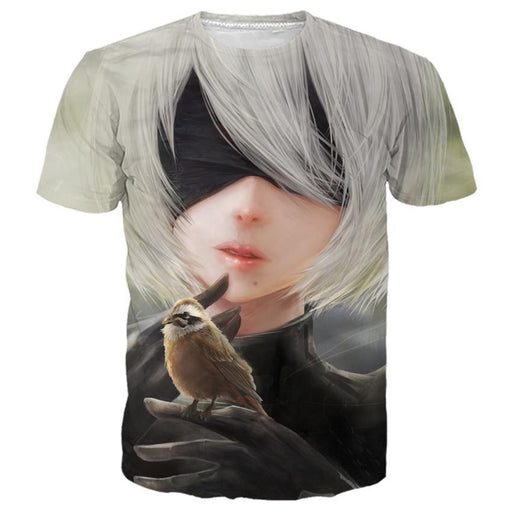 Nier Automata Anime Girl And Birds Shirts