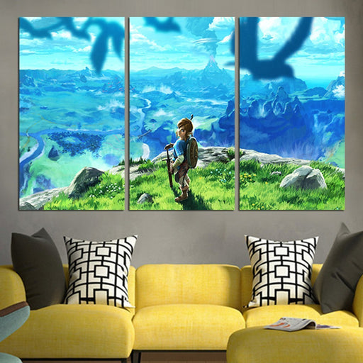 Beautiful Landscape Of The Legend Of Zelda Wall Art Canvas