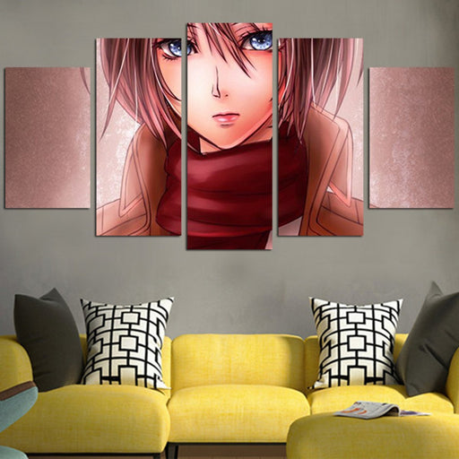 Mikasa Ackerman Anime Wall Art Canvas